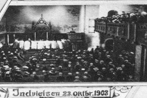 Bilde av Innvielsen av Sandefjord kirke i 1903
